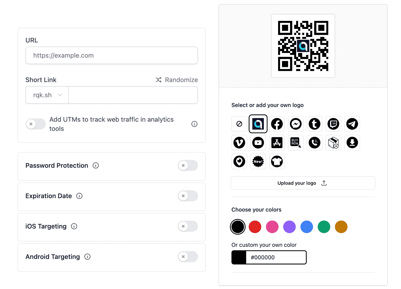 Create dynamic QR codes